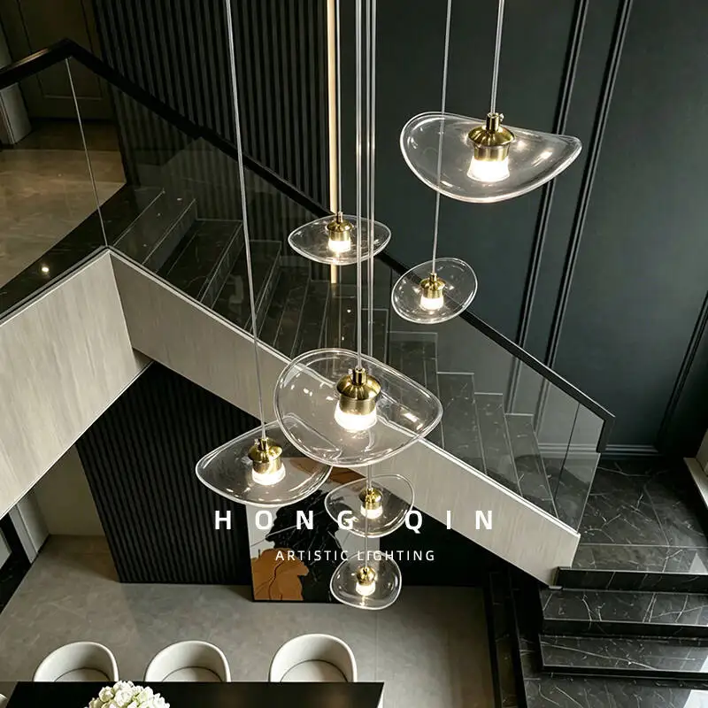 Staircase High Ceiling Glass Chandelier Modern Minimalist Long Stairs Chandelier Villa Duplex Loft Pendant Light Lighting Lustre
Staircase High Ceiling Glass Chandelier Modern Minimalist Long Stairs Chandelier Villa Duplex Loft Pendant Light Lighting Lustre
