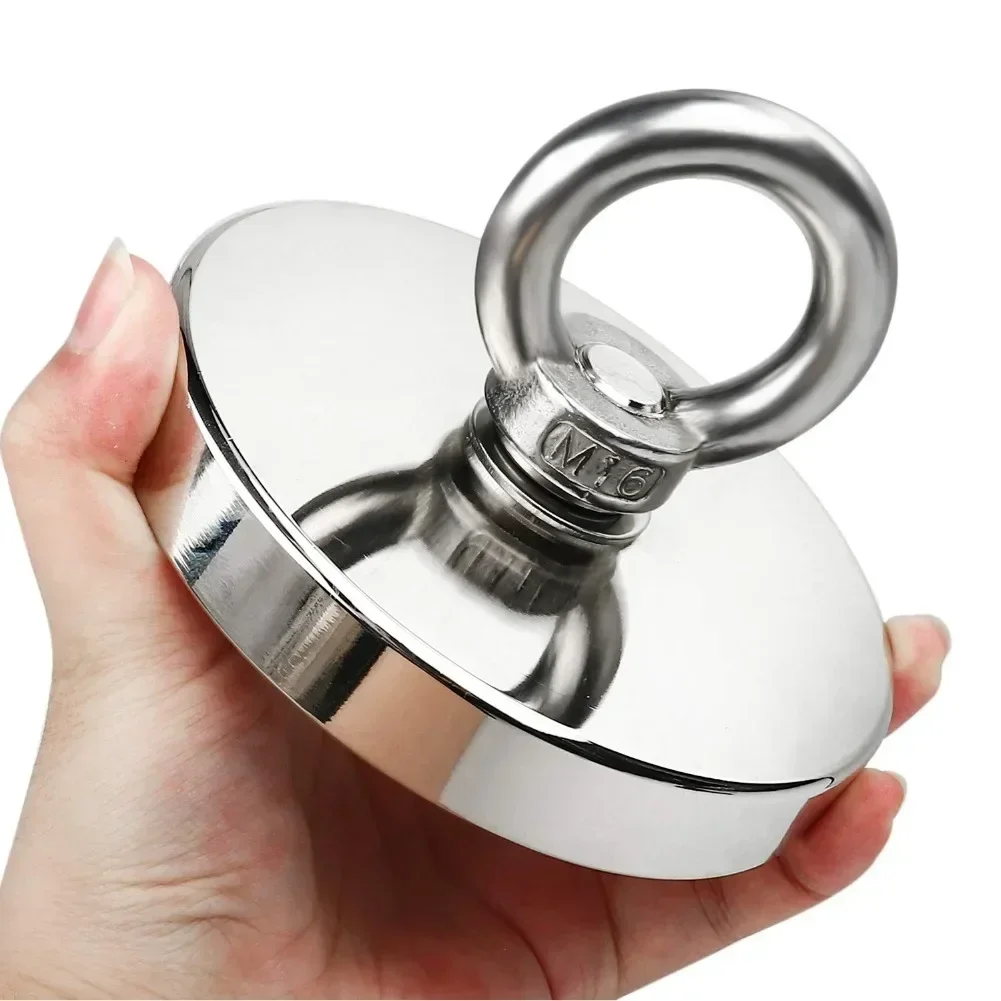 N52 Heavy Duty Search Magnets Strong Neodymium Magnet Salvage Magnet Deep Sea Fishing Magnets Mounting with Ring Eyebolt
N52 Heavy Duty Search Magnets Strong Neodymium Magnet Salvage Magnet Deep Sea Fishing Magnets Mounting with Ring Eyebolt
