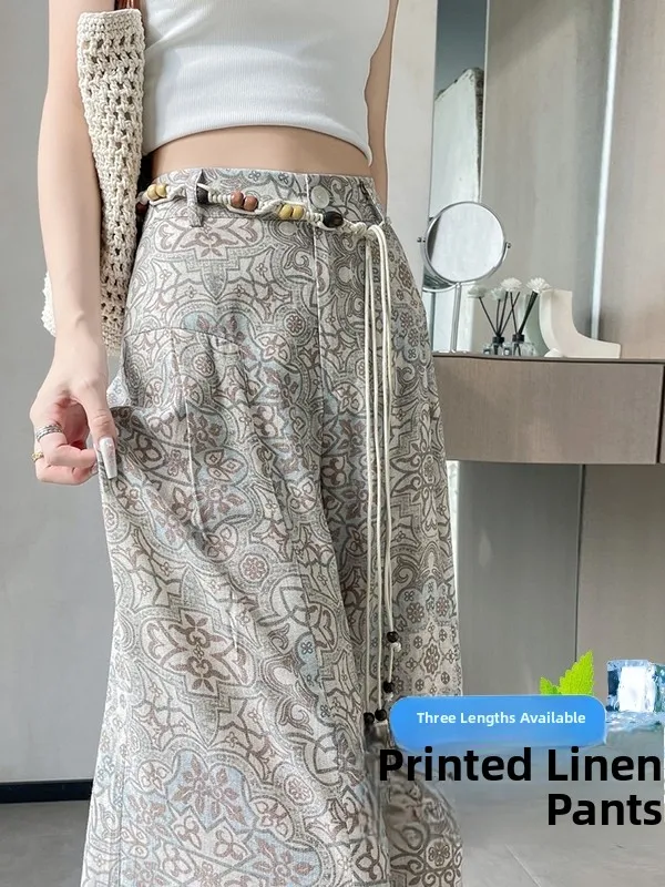 Authentic Summer 2026 Printed Wide Leg Pants High Waist Cotton Linen Floor Length Women's True Goods Casual Style Ladies Pants
Authentic Summer 2026 Printed Wide Leg Pants High Waist Cotton Linen Floor Length Women's True Goods Casual Style Ladies Pants