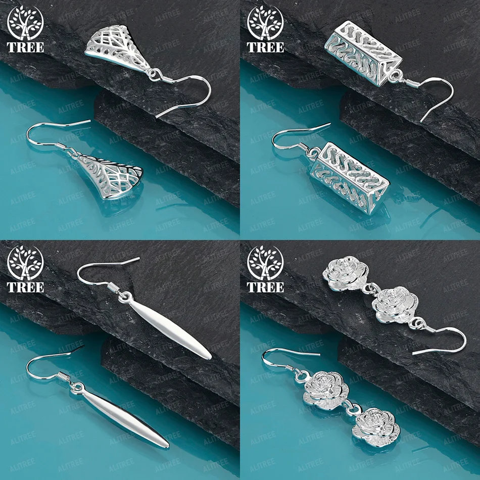 925 Sterling Silver Flower Fan-shaped Hollow Cuboid Long Strip Drop Earrings Women Fine Jewelry Christmas Party Gift Accessories
925 Sterling Silver Flower Fan-shaped Hollow Cuboid Long Strip Drop Earrings Women Fine Jewelry Christmas Party Gift Accessories