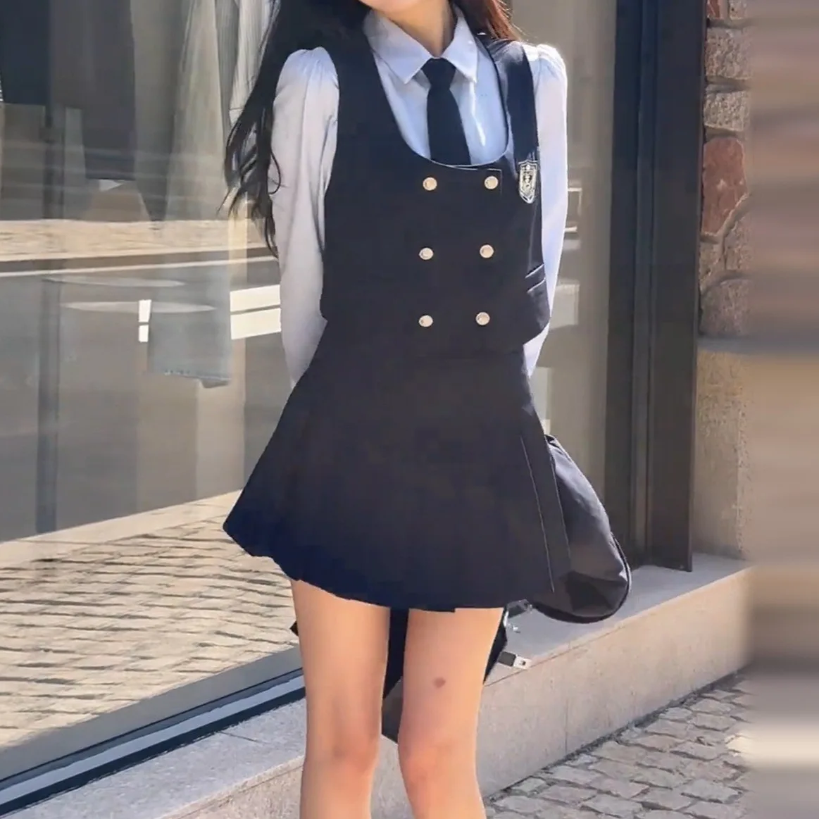 Chic Preppy Sle irt Vest Skirt Set Women's Autumn Winter 2026 New Trendy Clete Outfit Casual Sportswear Ensemble
Chic Preppy Sle irt Vest Skirt Set Women's Autumn Winter 2026 New Trendy Clete Outfit Casual Sportswear Ensemble