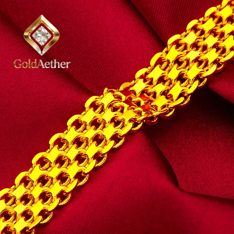 GoldNouveau Wide Flat Bracelet Unisex 24K Gold AU999 - Wide flat shape, solid texture, versatile style, for daily wearing
GoldNouveau Wide Flat Bracelet Unisex 24K Gold AU999 - Wide flat shape, solid texture, versatile style, for daily wearing