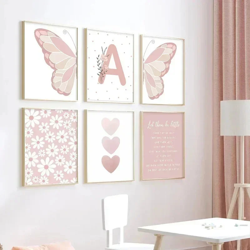 Nordic pink cartoon butterfly love rainbow flower children's bedroom decoration hanging painting core frameless poster
Nordic pink cartoon butterfly love rainbow flower children's bedroom decoration hanging painting core frameless poster