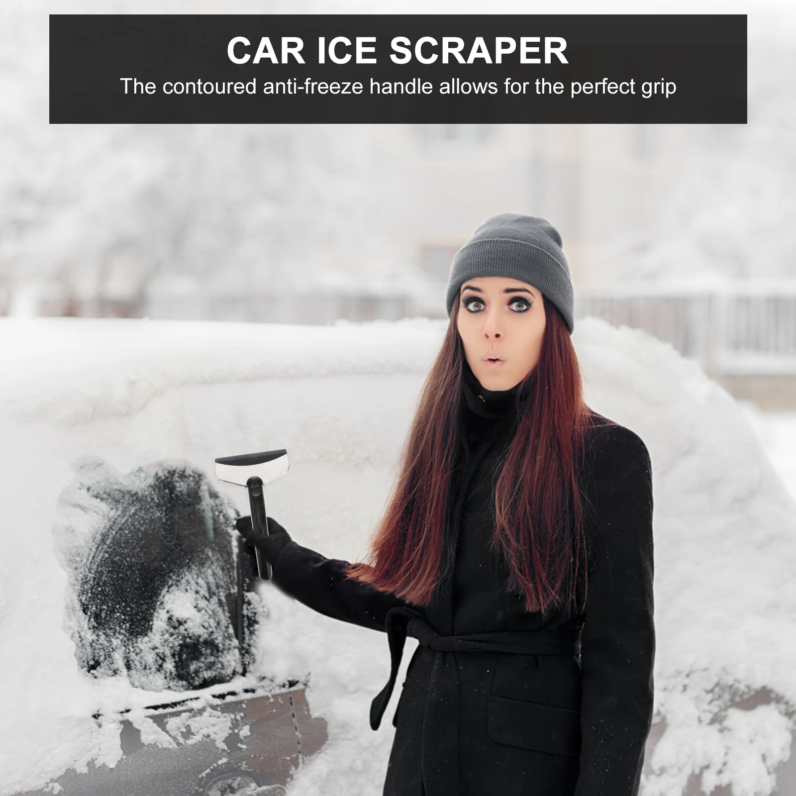 Snow Car Ice Scraper 18*11Cm Black Stainless Steel Blade Auto Vehicle Windshield Removal Tool Durable Anti-Scratch
Snow Car Ice Scraper 18*11Cm Black Stainless Steel Blade Auto Vehicle Windshield Removal Tool Durable Anti-Scratch