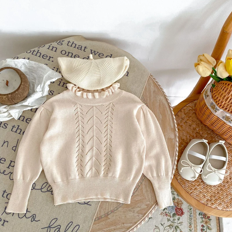 Новая осенняя одежда для малышей, трикотажный топ с деревянным краем уха для девочек 0-3 лет и тонким свитером на основе Baita.
Новая осенняя одежда для малышей, трикотажный топ с деревянным краем уха для девочек 0-3 лет и тонким свитером на основе Baita.