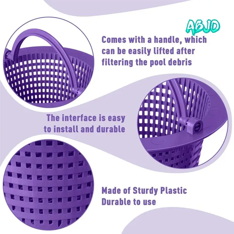 ABJO-2Pcs Pool Skimmer Basket With Handle,Leaves Removal Swimming Pool Filter Replacement Basket For Swimming Pools Cleaning
ABJO-2Pcs Pool Skimmer Basket With Handle,Leaves Removal Swimming Pool Filter Replacement Basket For Swimming Pools Cleaning