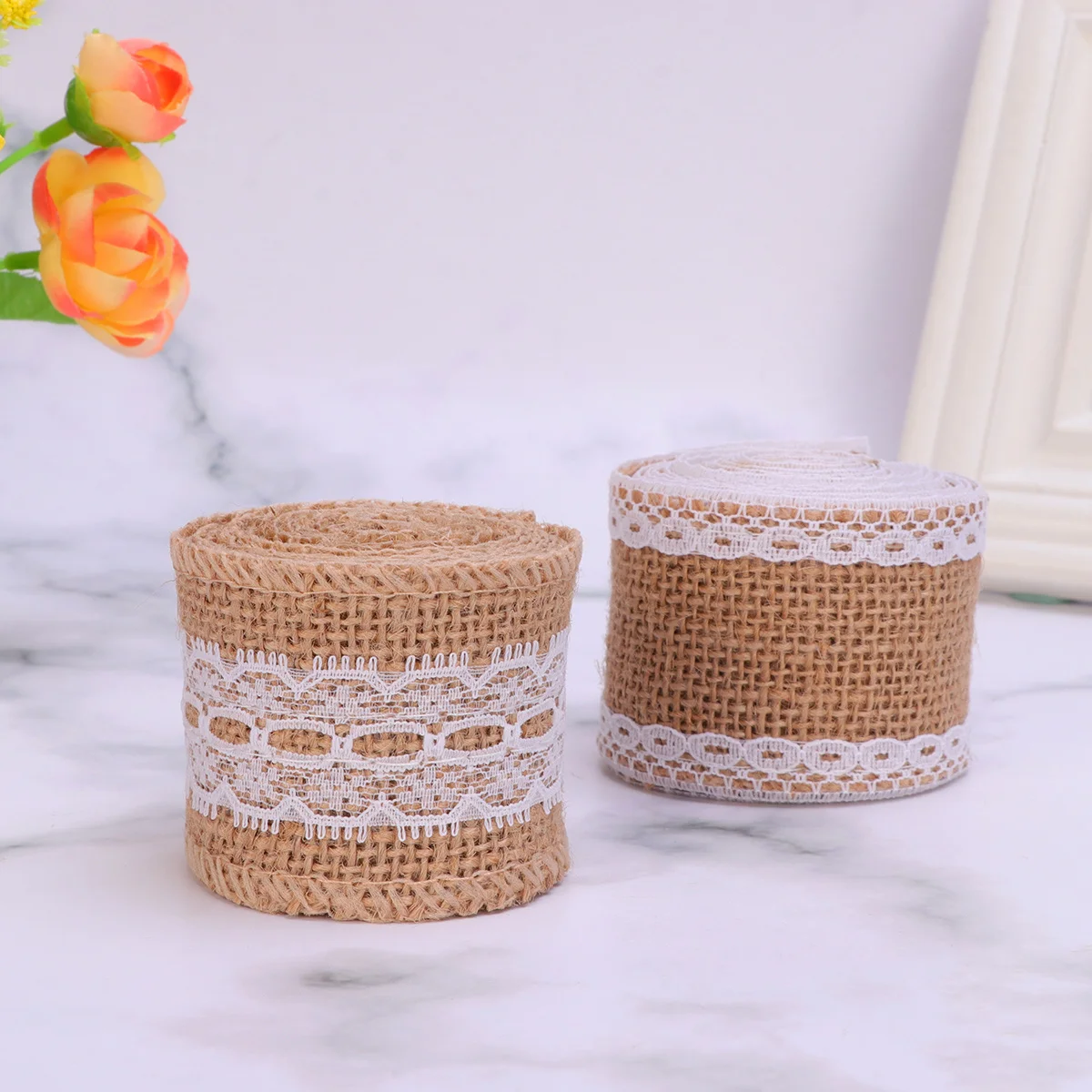 2Pcs Burlap Ribbon Jute Roll Wedding Crafts 5x200cm Lace Decoration DIY Gift Supplies Burlap Ribbon Jute Hollow Rope
2Pcs Burlap Ribbon Jute Roll Wedding Crafts 5x200cm Lace Decoration DIY Gift Supplies Burlap Ribbon Jute Hollow Rope