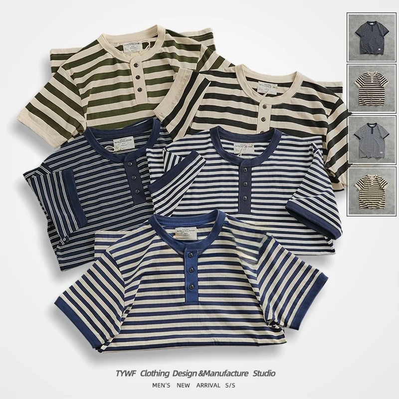 Мужская футболка из чистого хлопка, цвет хаки, в американском стиле, плотная, ретро, летняя, для брутальных мужчин, модная, в полоску, с воротником Хенли
Мужская футболка из чистого хлопка, цвет хаки, в американском стиле, плотная, ретро, летняя, для брутальных мужчин, модная, в полоску, с воротником Хенли