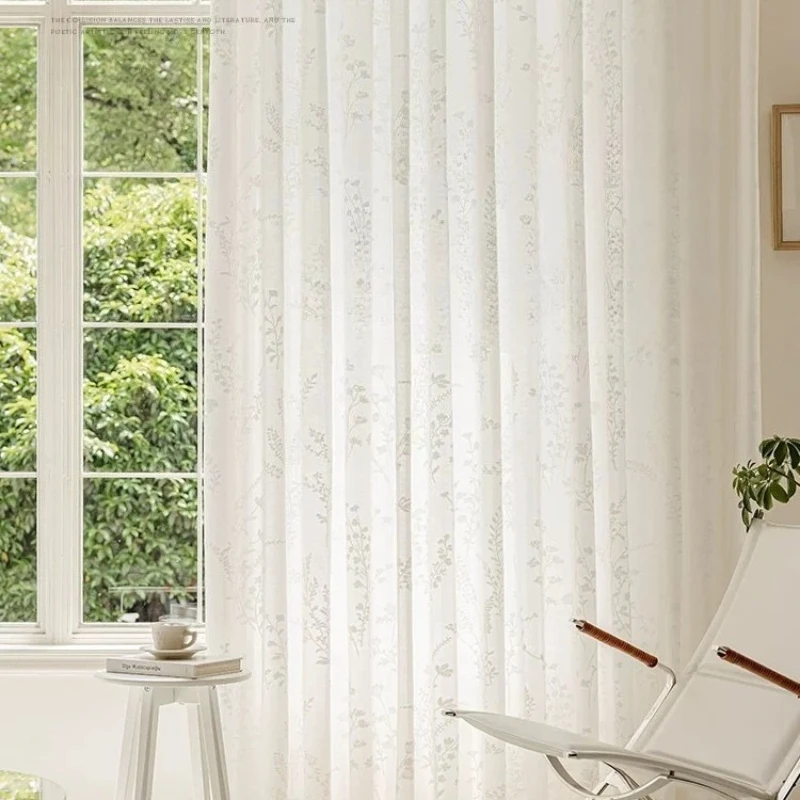 French Cream Hollow Gauze Curtains Translucent Living Room and Bedroom Custom Size Fashion Sheer Modern Fabric Window Door
French Cream Hollow Gauze Curtains Translucent Living Room and Bedroom Custom Size Fashion Sheer Modern Fabric Window Door