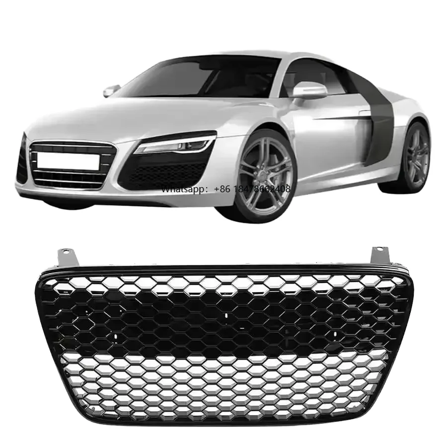 Car RS8 Look Front Bumper Grille R8 Racing Centre Grill With 4 Ring Logo for R8 MK1 MK2 2007 2008 2009 2010 2011 2012-2016
Car RS8 Look Front Bumper Grille R8 Racing Centre Grill With 4 Ring Logo for R8 MK1 MK2 2007 2008 2009 2010 2011 2012-2016