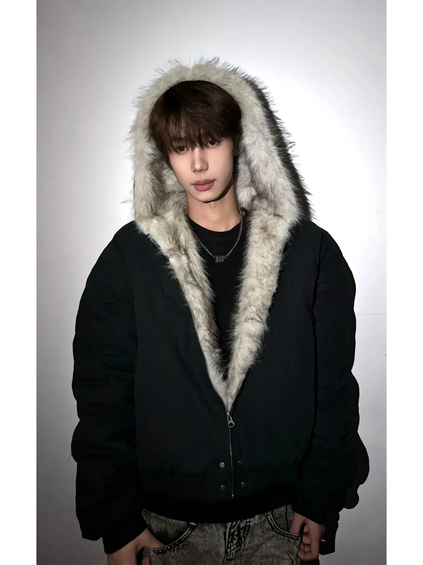 American High Street Bla Cotton Jaet for Men Winter Thiened Warm Hooded Coat Mountain Eagle Pattern Youth Faion
American High Street Bla Cotton Jaet for Men Winter Thiened Warm Hooded Coat Mountain Eagle Pattern Youth Faion