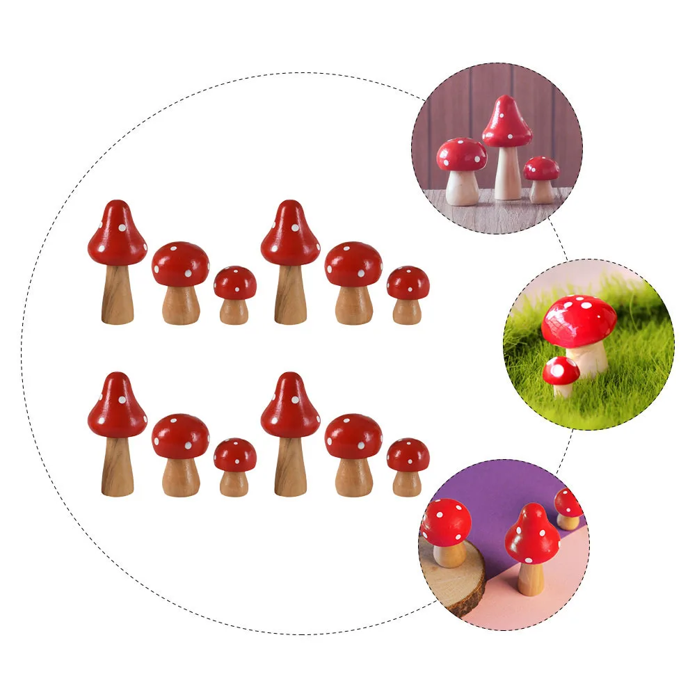 12Pcs Wooden Mushroom Adornments Micro Landscape Decorative Miniature DIY Bonsai Garden Decor Table Ornament Creative Moss Props 
12Pcs Wooden Mushroom Adornments Micro Landscape Decorative Miniature DIY Bonsai Garden Decor Table Ornament Creative Moss Props