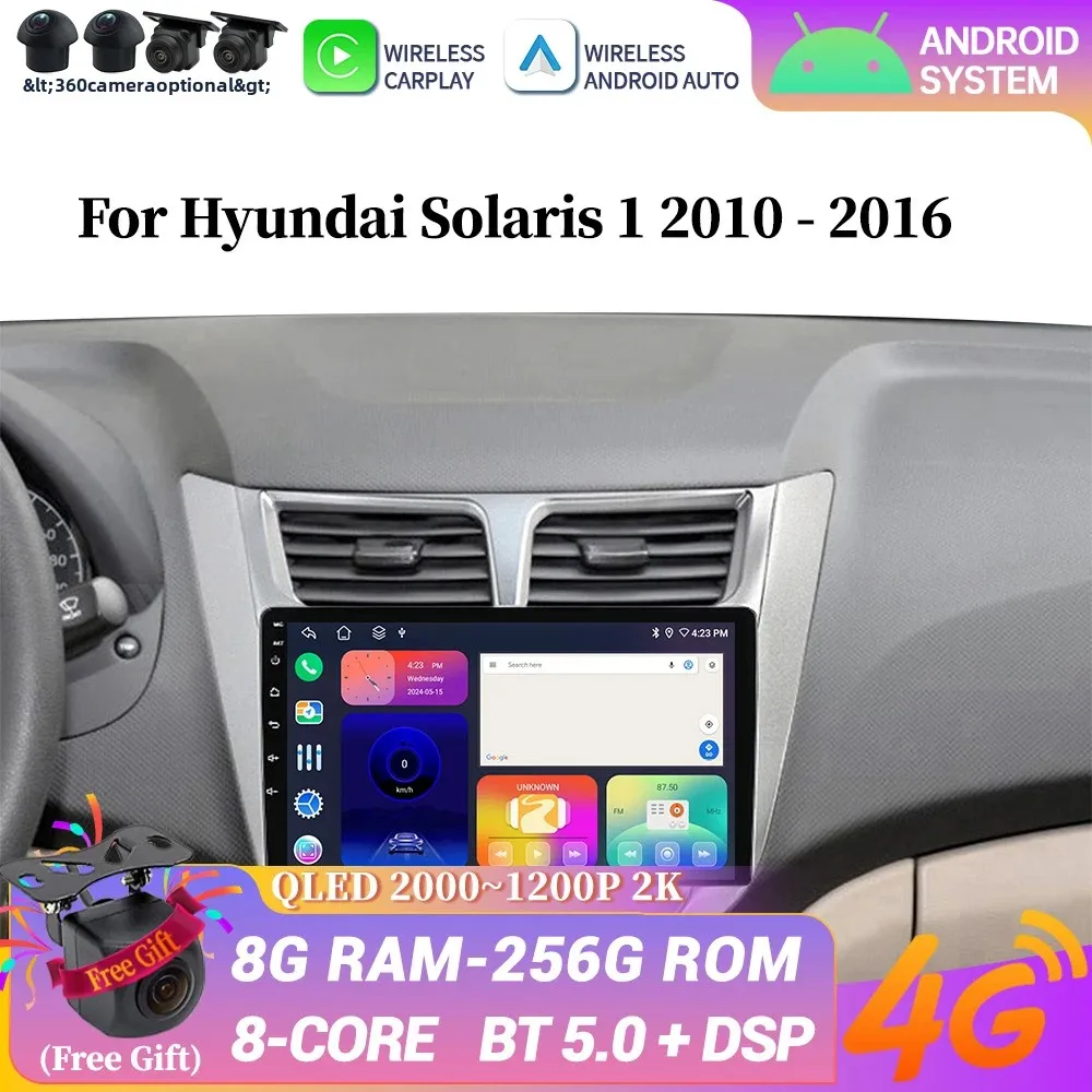Car Radio Navigation GPS 5G WIFI Multimedia Wireless Bluetooth Carplay Stereo Screen Android 14 For Hyundai Solaris 1 2010-2016
Car Radio Navigation GPS 5G WIFI Multimedia Wireless Bluetooth Carplay Stereo Screen Android 14 For Hyundai Solaris 1 2010-2016