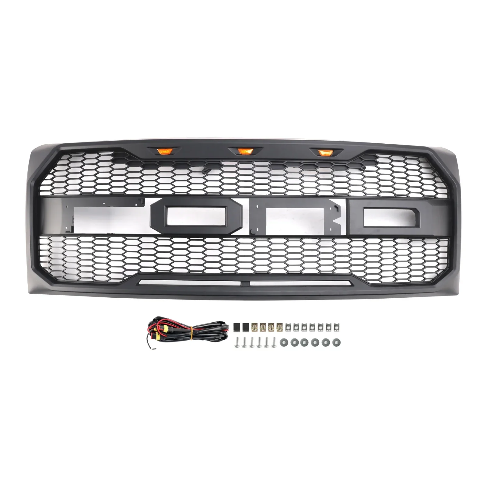 Black Raptor Style Front Bumper Grille Grill With LED For Ford F150 2009-2014 With Letter US Stock
Black Raptor Style Front Bumper Grille Grill With LED For Ford F150 2009-2014 With Letter US Stock