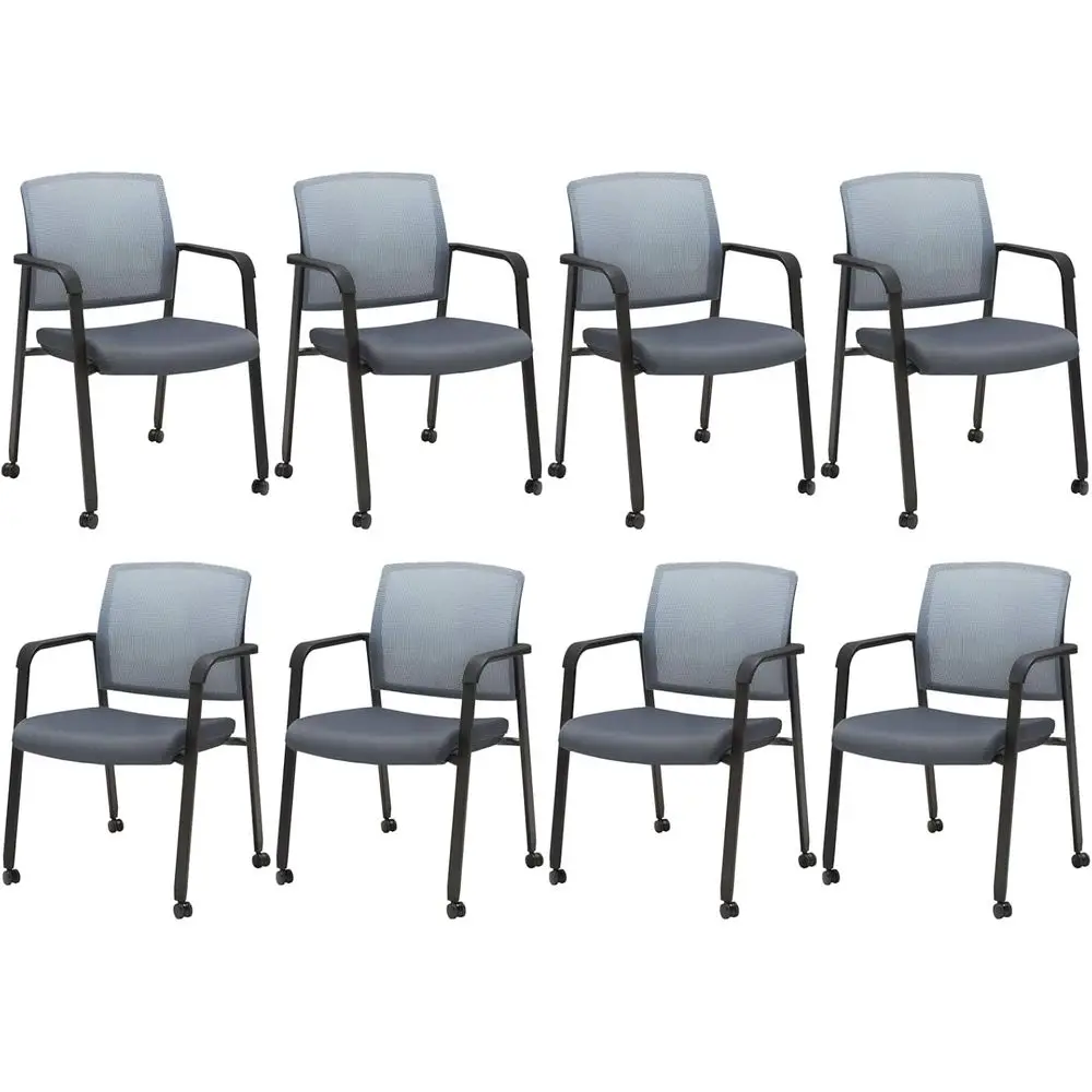 Stackable 8-Piece Office Guest Chairs with Armrests and Wheels, Mesh Back for Waiting Rooms, Offices, Schools, and Churches, Gre
Stackable 8-Piece Office Guest Chairs with Armrests and Wheels, Mesh Back for Waiting Rooms, Offices, Schools, and Churches, Gre