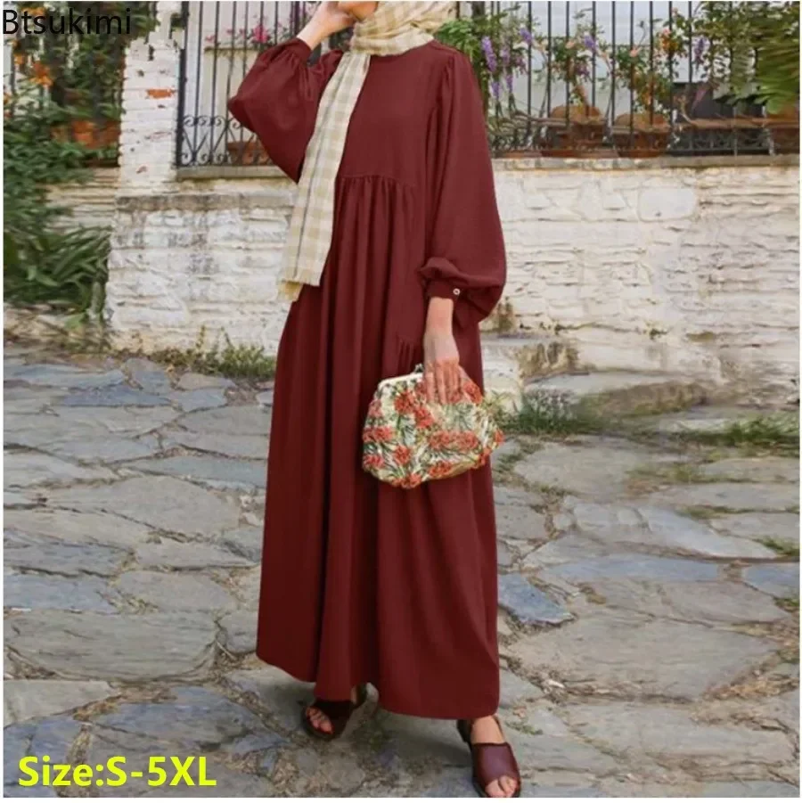 2025 Muslim Abayas for Women Fashion Vintage Puff Sleeve Maxi Dress Hijab Turkey Dubai Casual Kaftan Modest Robe Femme Vestidos
2025 Muslim Abayas for Women Fashion Vintage Puff Sleeve Maxi Dress Hijab Turkey Dubai Casual Kaftan Modest Robe Femme Vestidos