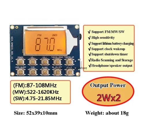 FM MW SW полнодиапазонный цифровой дисплей часы радиомодуль короткая волна средней волны GS321
FM MW SW полнодиапазонный цифровой дисплей часы радиомодуль короткая волна средней волны GS321