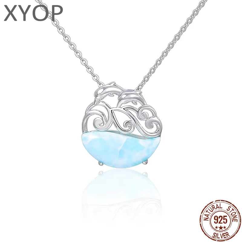 XYOP Стерлингового Серебра 925 пробы в одном Натуральное Ожерелье Ларимар Ювелирные Изделия Личность Вечеринка
XYOP Стерлингового Серебра 925 пробы в одном Натуральное Ожерелье Ларимар Ювелирные Изделия Личность Вечеринка