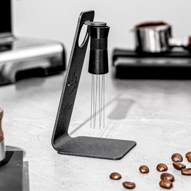 Black Espresso Coffee Stirrer Needle Stainless Steel Magnetic Coffee Needle Distribution Tool with Stand
Black Espresso Coffee Stirrer Needle Stainless Steel Magnetic Coffee Needle Distribution Tool with Stand
