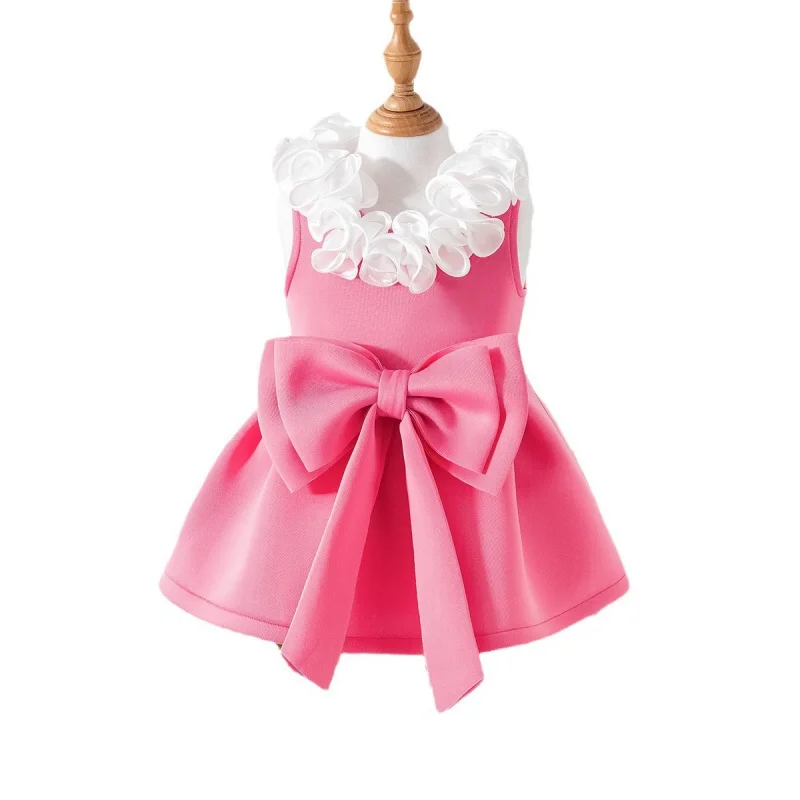25Spring New Girls' Outfit LaceVPrincess Dress with Bow Collar In Stock Fashionable 
25Spring New Girls' Outfit LaceVPrincess Dress with Bow Collar In Stock Fashionable