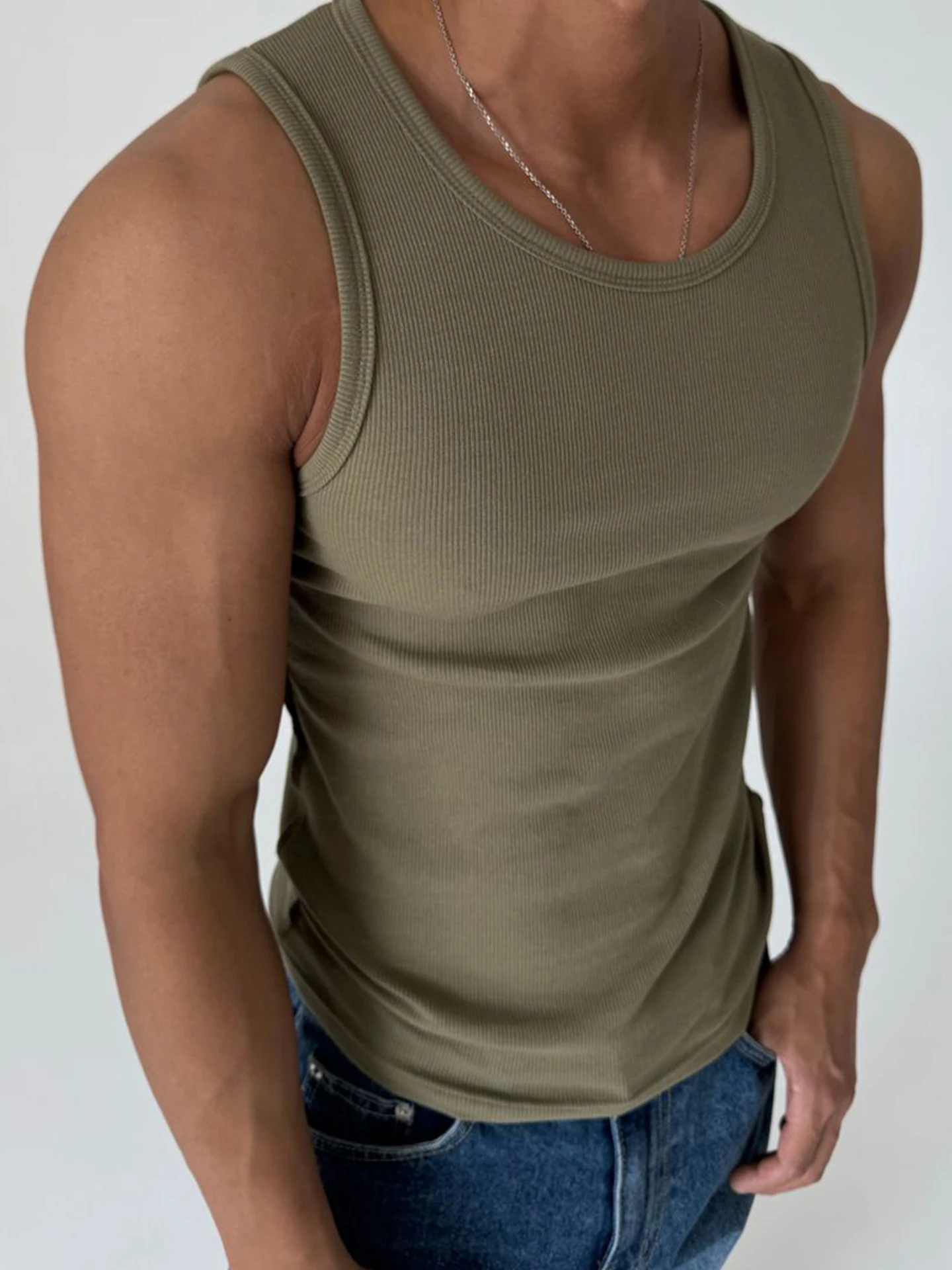 Primas American Sle Men's Tank Top Summer Fitn Elastic Muscle Display Sportswear Youth ular Straight Hem T-irt
Primas American Sle Men's Tank Top Summer Fitn Elastic Muscle Display Sportswear Youth ular Straight Hem T-irt