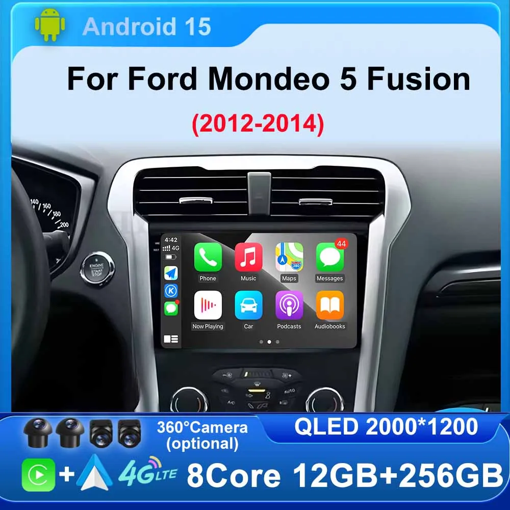 Carplay GPS 4G WIFI Car Radio Touch Screen for Ford Mondeo 5 Fusion 2012 - 2014 Navigation Video Player Android Auto15 No 2din
Carplay GPS 4G WIFI Car Radio Touch Screen for Ford Mondeo 5 Fusion 2012 - 2014 Navigation Video Player Android Auto15 No 2din