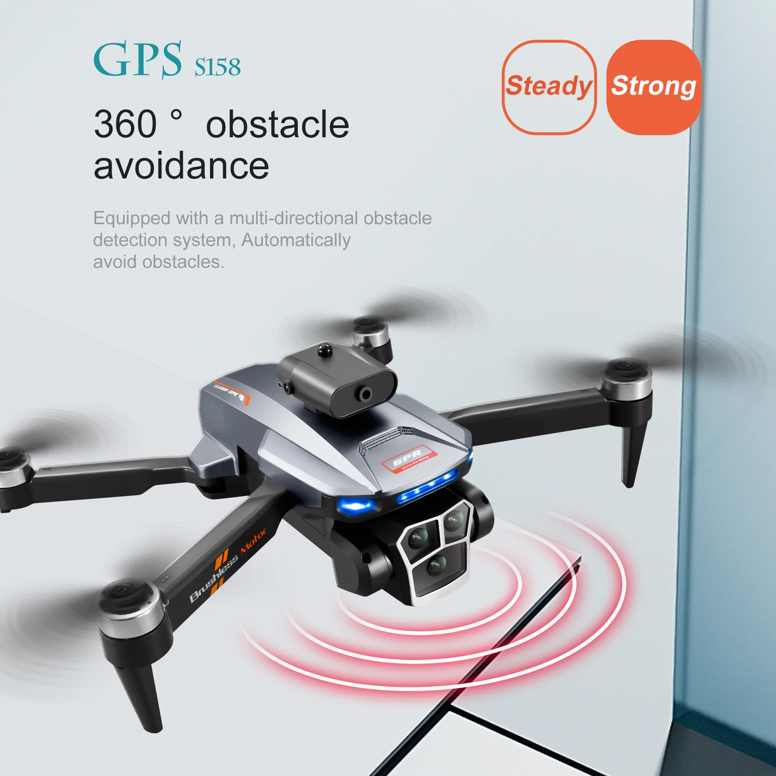 S158 GPS Drone 8K Profesional FPV Dron with 4K Camera Aerial Aircraft RC Quadcopter Brushless Helicopter Mini Drone Camera Toys
S158 GPS Drone 8K Profesional FPV Dron with 4K Camera Aerial Aircraft RC Quadcopter Brushless Helicopter Mini Drone Camera Toys