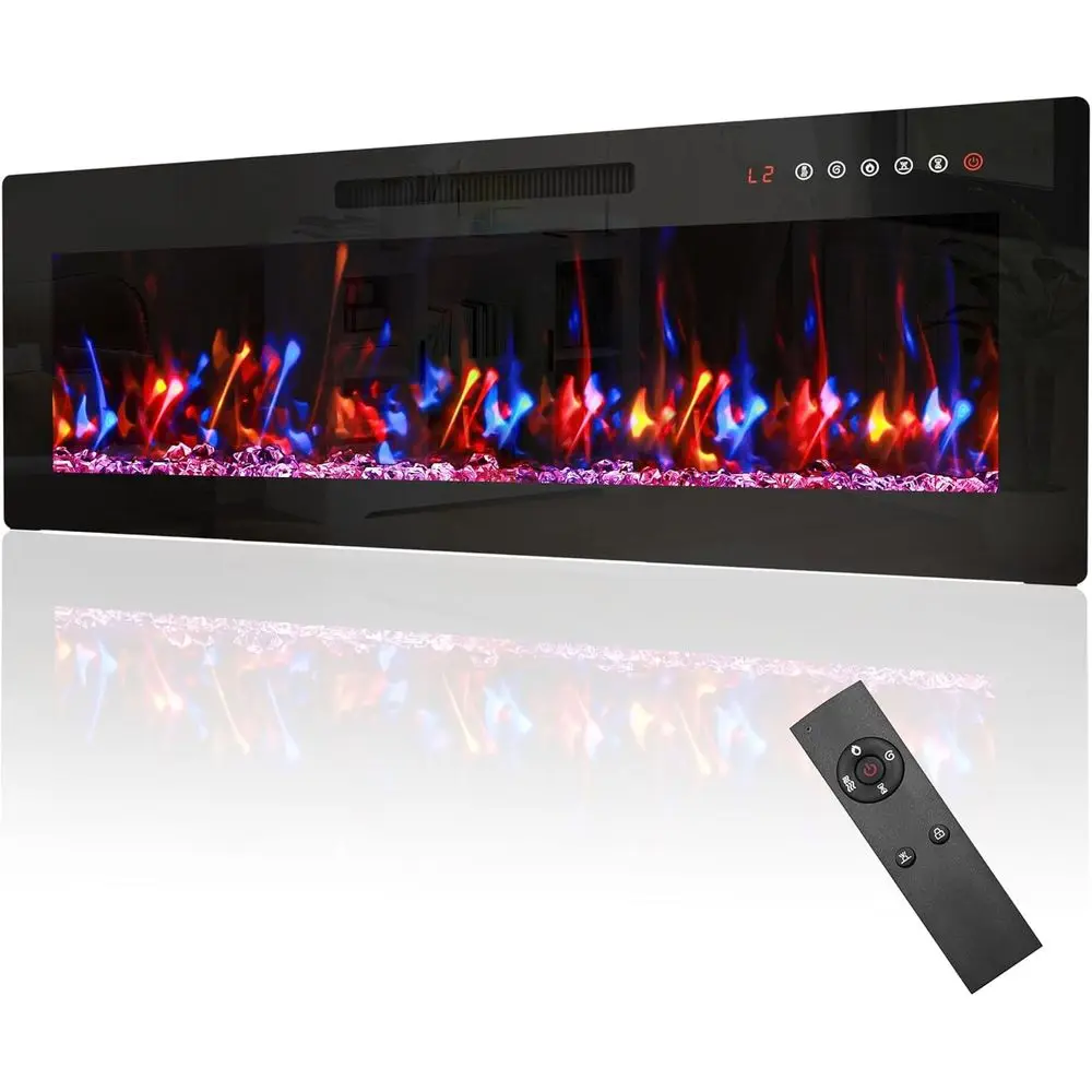 60 inch Electric ireplace Inserts-Reced ireplace or TV Stand-Wall ireplace with Remote Control, 12 lame Col, 5 Brightn, 1-8H Tim
60 inch Electric ireplace Inserts-Reced ireplace or TV Stand-Wall ireplace with Remote Control, 12 lame Col, 5 Brightn, 1-8H Tim
