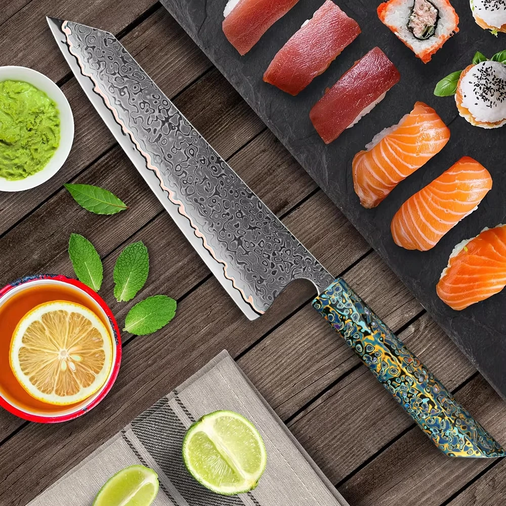 Sharp copper core 55 layer Damascus steel Chef's knife Chinese characteristics traditional lacquered wood handle cutting tool
Sharp copper core 55 layer Damascus steel Chef's knife Chinese characteristics traditional lacquered wood handle cutting tool