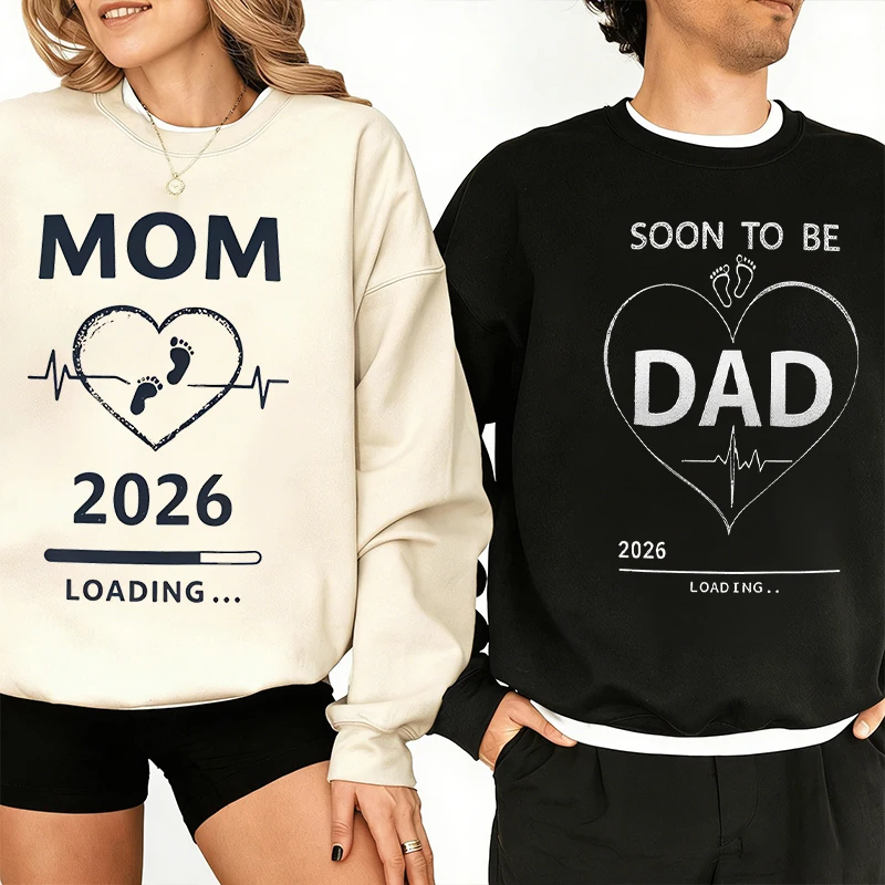 Mom 2026 Loading And Soon To Be Dad 2026 Loading Sweatshirt Women Men Long Sleeve Casual Pullover Pregnancy Announcement Tops
Mom 2026 Loading And Soon To Be Dad 2026 Loading Sweatshirt Women Men Long Sleeve Casual Pullover Pregnancy Announcement Tops