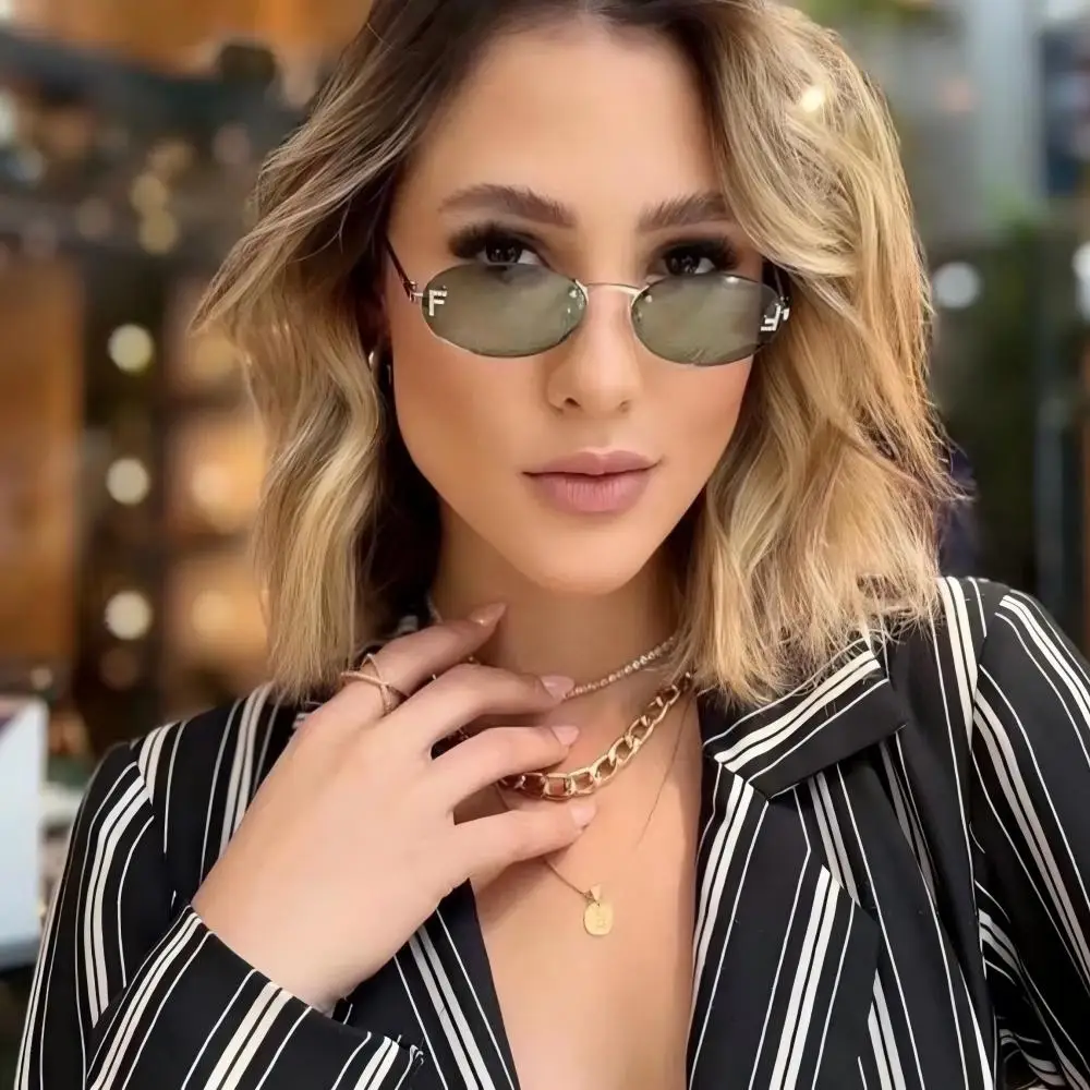 Rimless Oval Women's Cat Eye Punk Sunglasses Driving UV Protection Luxury Fashion Sunglasses Women's Daily Casual Accessories
Rimless Oval Women's Cat Eye Punk Sunglasses Driving UV Protection Luxury Fashion Sunglasses Women's Daily Casual Accessories