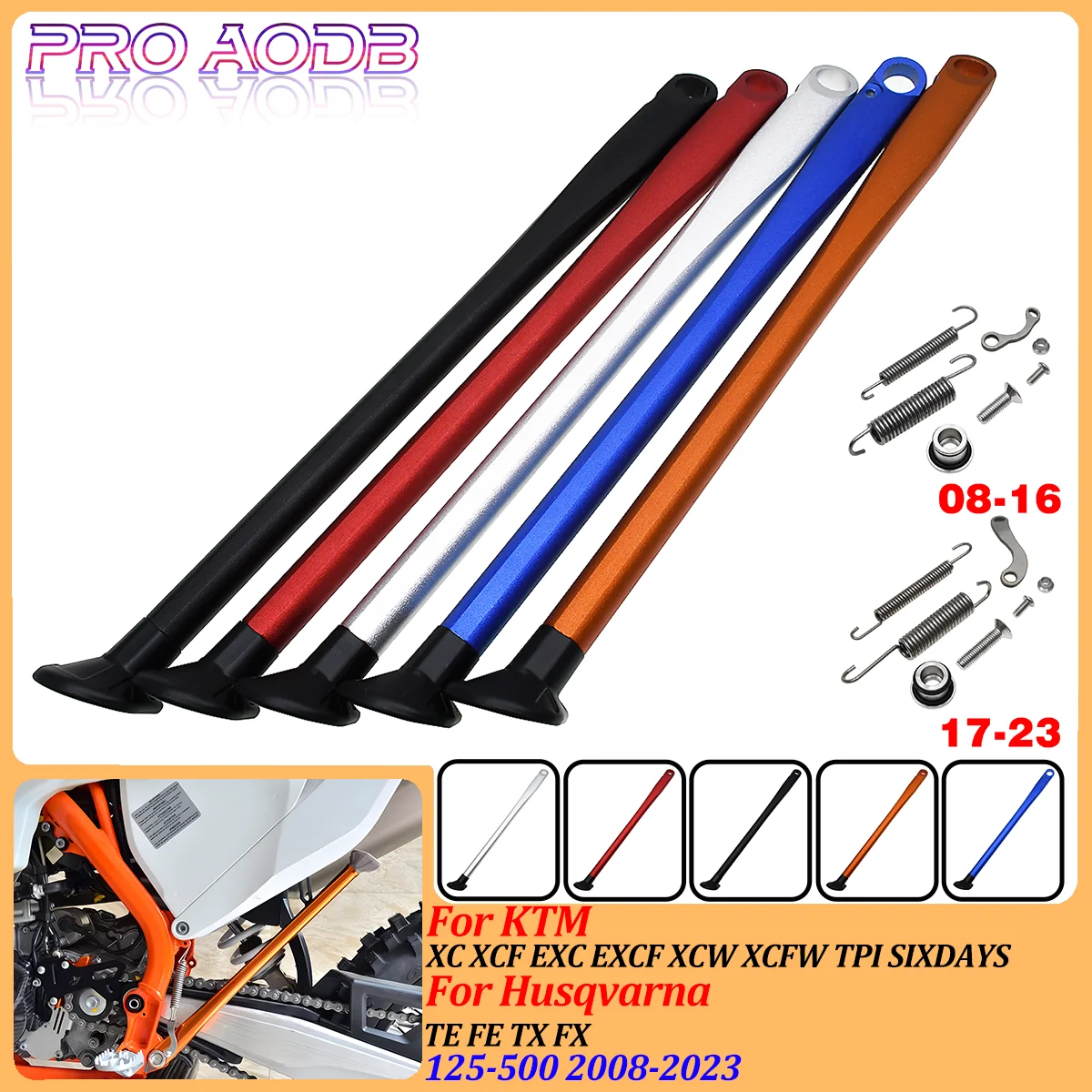 Kickstand Side Stand Springs Kit For KTM Motocross EXC EXCF XC XCW XCF XCFW125 150 200 250 300 350 400 450 500 505 530 2008-2016
Kickstand Side Stand Springs Kit For KTM Motocross EXC EXCF XC XCW XCF XCFW125 150 200 250 300 350 400 450 500 505 530 2008-2016