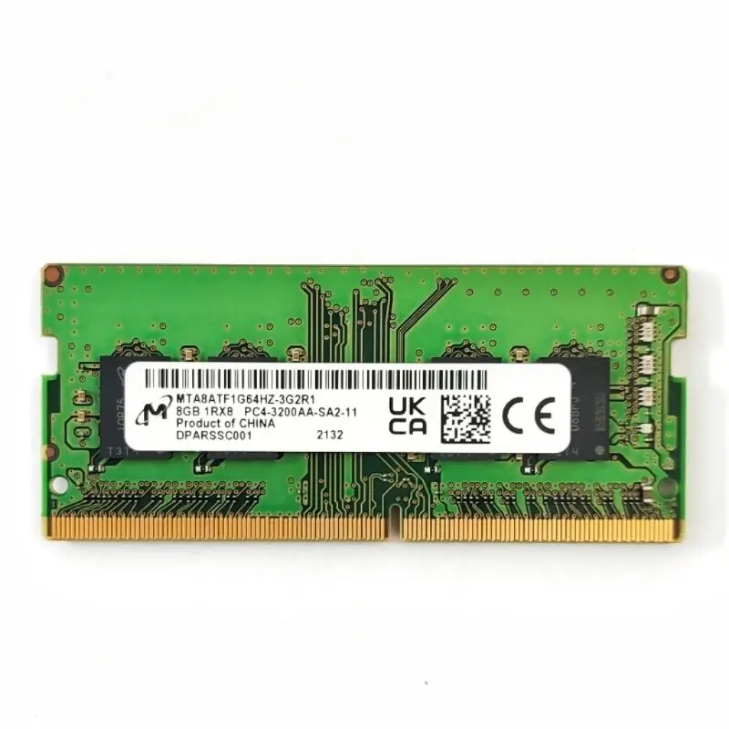 Оперативная память Micron DDR4 8 ГБ, 3200 МГц, 260 контактов, 1,2 В, память для ноутбука ddr4, 8 ГБ 1RX8 PC4-3200AA-SA2-11 SODIMM, память для ноутбука
Оперативная память Micron DDR4 8 ГБ, 3200 МГц, 260 контактов, 1,2 В, память для ноутбука ddr4, 8 ГБ 1RX8 PC4-3200AA-SA2-11 SODIMM, память для ноутбука