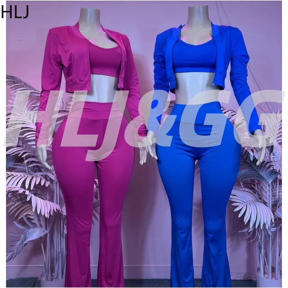 HLJ повседневные комплекты из 2 предметов, женский наряд, однотонная лоскутная куртка на молнии с длинными рукавами, укороченная куртка + брюки, одинаковая женская уличная одежда 
HLJ повседневные комплекты из 2 предметов, женский наряд, однотонная лоскутная куртка на молнии с длинными рукавами, укороченная куртка + брюки, одинаковая женская уличная одежда