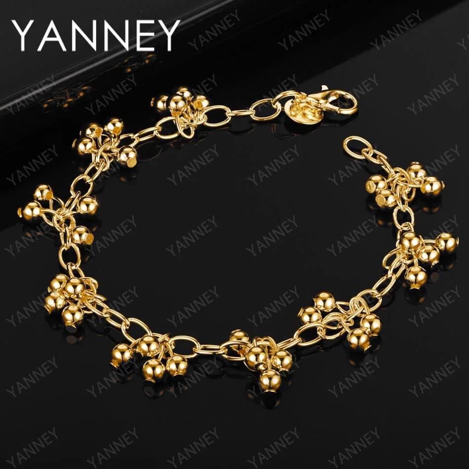 Women Charm 925 Sterling Silver 18K Gold Tassel Bead Chain 8 Inches Bracelet For Jewelry Accessories Fashion Party Gifts
Women Charm 925 Sterling Silver 18K Gold Tassel Bead Chain 8 Inches Bracelet For Jewelry Accessories Fashion Party Gifts