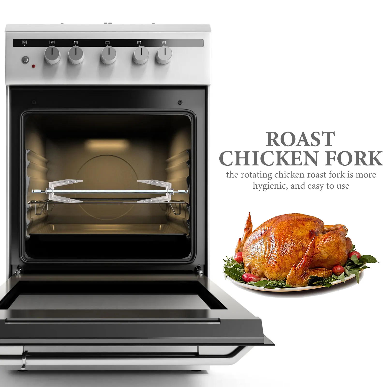 4Pcs Oven Roast Chicken Forks Stainless Steel Rotating Grilled Forks Air Fryer Accessories Easy to Clean and Use
4Pcs Oven Roast Chicken Forks Stainless Steel Rotating Grilled Forks Air Fryer Accessories Easy to Clean and Use