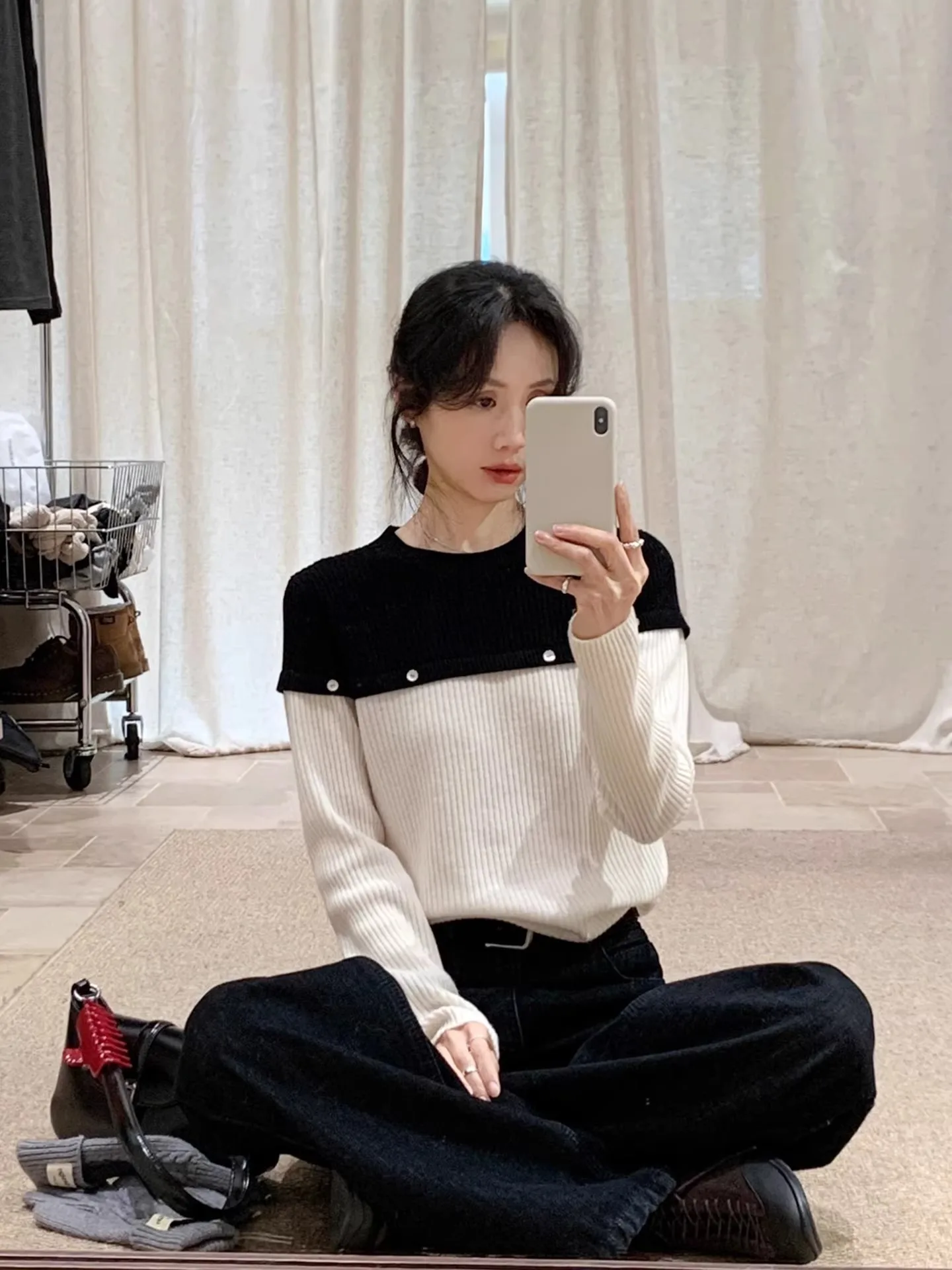 BRIVIN Design Color Blo Knitted Sweater Women's Slim Fit Lazy Splicing Fake Two-Piece Spring New Sle Long Sve Top
BRIVIN Design Color Blo Knitted Sweater Women's Slim Fit Lazy Splicing Fake Two-Piece Spring New Sle Long Sve Top