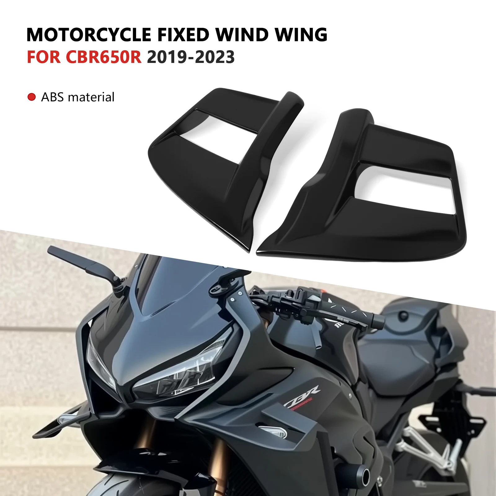 For Motorcycle Aerodynamic Wing Front Spoiler Downforce Frontal Spoilers Winglet CBR650R 2019-2023 CBR 650R
For Motorcycle Aerodynamic Wing Front Spoiler Downforce Frontal Spoilers Winglet CBR650R 2019-2023 CBR 650R