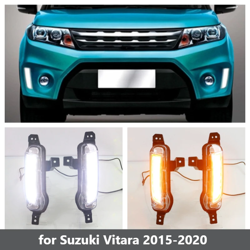 for Suzuki Vitara 2015-2020 2Pcs Car Led Daytime Running Light Front Fog Light Modified DRL Yellow Turn Signal 12V Daylights
for Suzuki Vitara 2015-2020 2Pcs Car Led Daytime Running Light Front Fog Light Modified DRL Yellow Turn Signal 12V Daylights