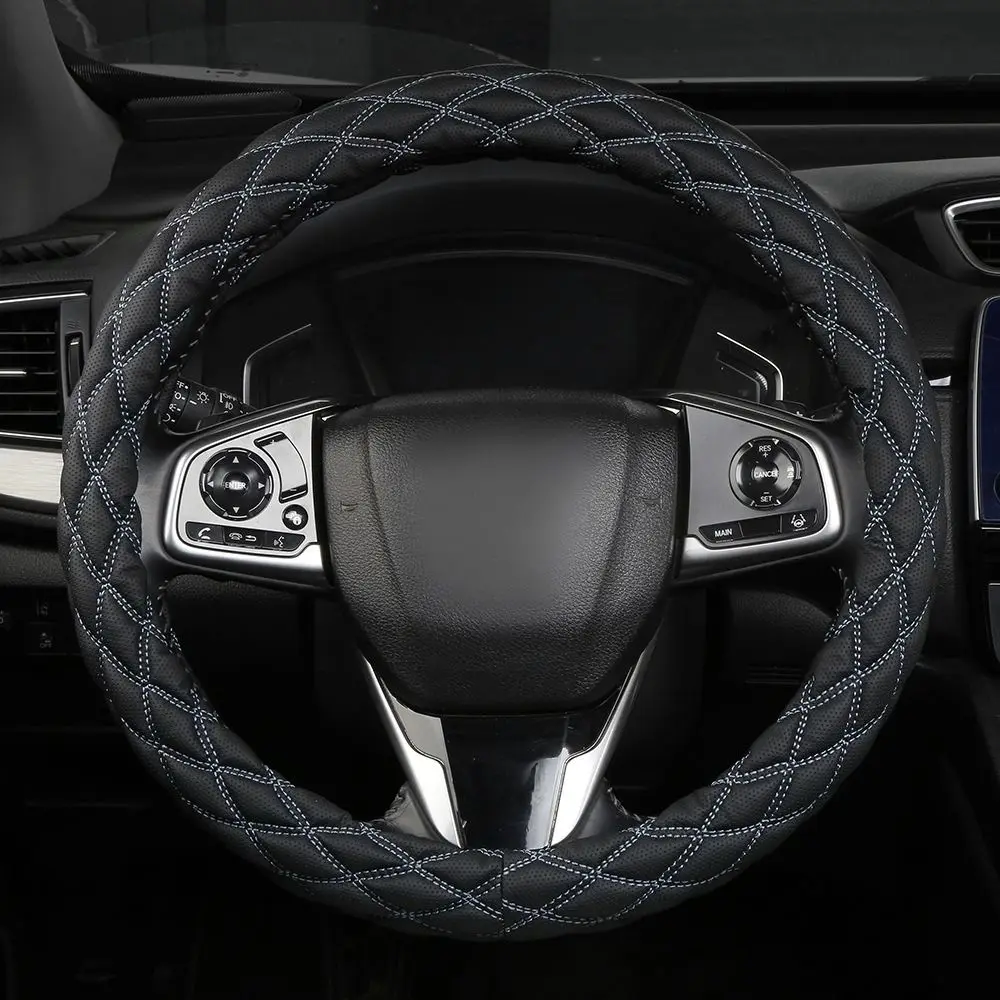 Durable Anti Slip Steering Wheel Cover Protector Trendy Leather Protection Breathable 38cm Car Accessories Vehicle
Durable Anti Slip Steering Wheel Cover Protector Trendy Leather Protection Breathable 38cm Car Accessories Vehicle