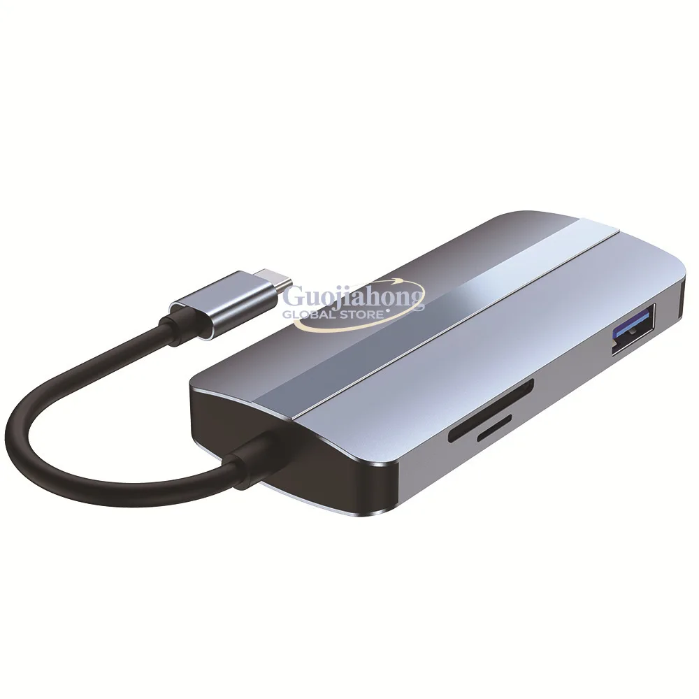 Cross-border new USB hub computer mobile game projection screen wired network port 8-in-1 docking station with multiple interfac
Cross-border new USB hub computer mobile game projection screen wired network port 8-in-1 docking station with multiple interfac