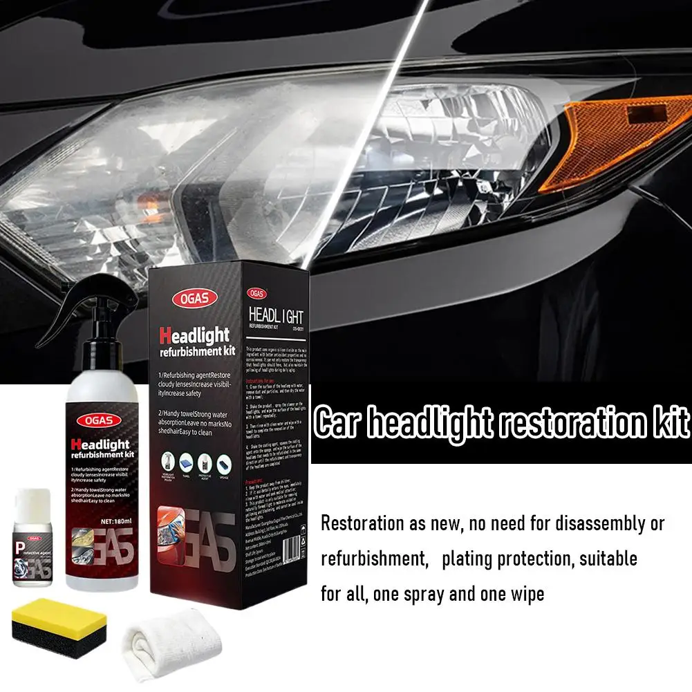 Headlight Restoration Kit Refresh And Repair Yellowed Vehicle No-Sanding Polish & Covers Headlight Spray Cleaner K2O8
Headlight Restoration Kit Refresh And Repair Yellowed Vehicle No-Sanding Polish & Covers Headlight Spray Cleaner K2O8