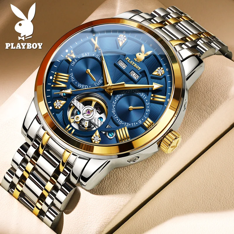 Автоматические механические часы PLAYBOY 3045 для мужчин, многофункциональные, с указанием дня недели и даты, светящиеся, водонепроницаемые до 30 м.
Автоматические механические часы PLAYBOY 3045 для мужчин, многофункциональные, с указанием дня недели и даты, светящиеся, водонепроницаемые до 30 м.