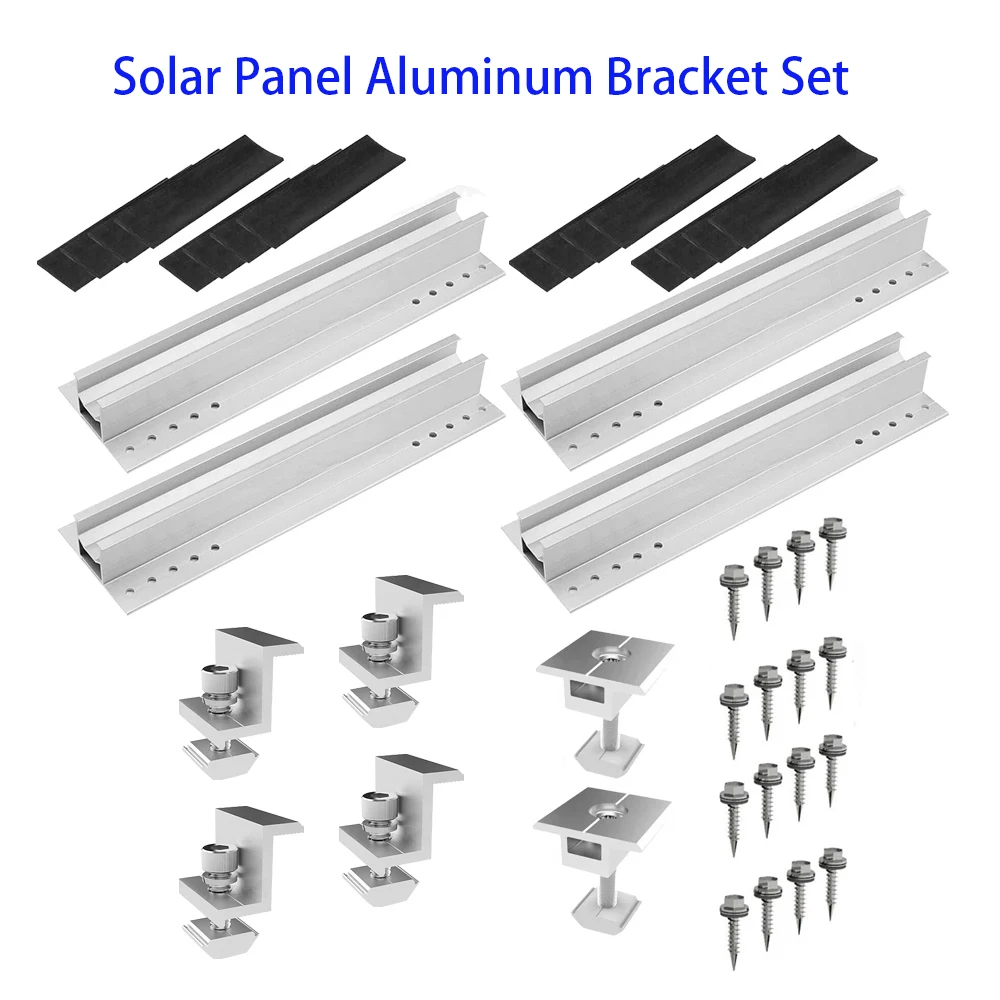 Solar Panel Module Aluminum Bracket Rail Set 30mm 35mm Middle Clamp End Clamp Bracket Mounting Rail For Pv Solar Panel
Solar Panel Module Aluminum Bracket Rail Set 30mm 35mm Middle Clamp End Clamp Bracket Mounting Rail For Pv Solar Panel