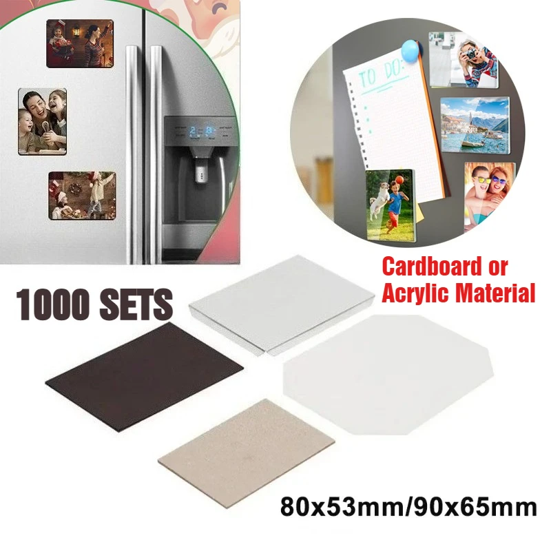 53x80mm /65x90mm 1000 Sets Rectangular Fridge Magnet Maker Machine Supplies for DIY Photo Refrigerator Button Press Consumables
53x80mm /65x90mm 1000 Sets Rectangular Fridge Magnet Maker Machine Supplies for DIY Photo Refrigerator Button Press Consumables