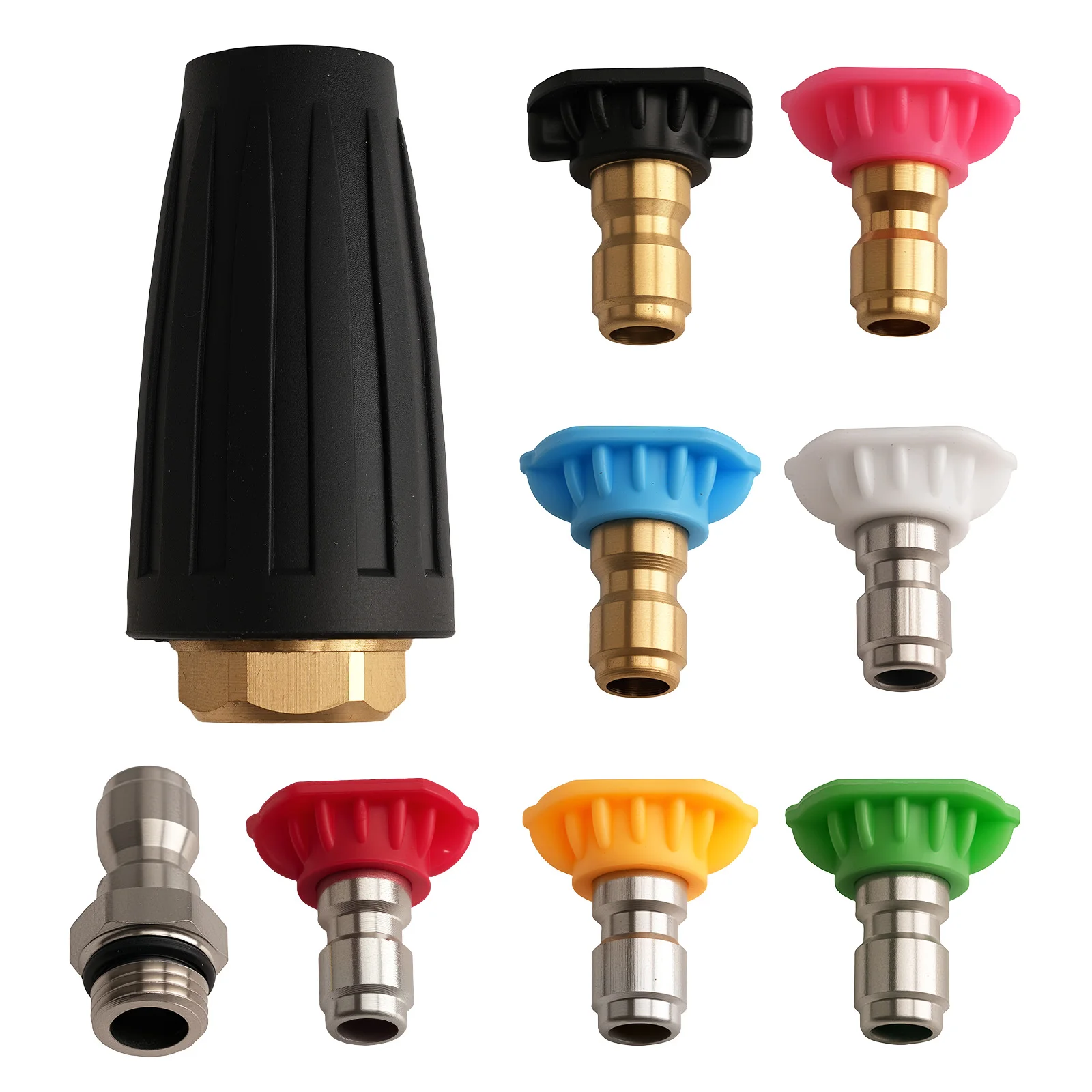 Насадка для мойки высокого давления 4000 PSI с вращающимся турбонапором 360° ° Алюминиевый набор из 8 предметов
Насадка для мойки высокого давления 4000 PSI с вращающимся турбонапором 360° ° Алюминиевый набор из 8 предметов