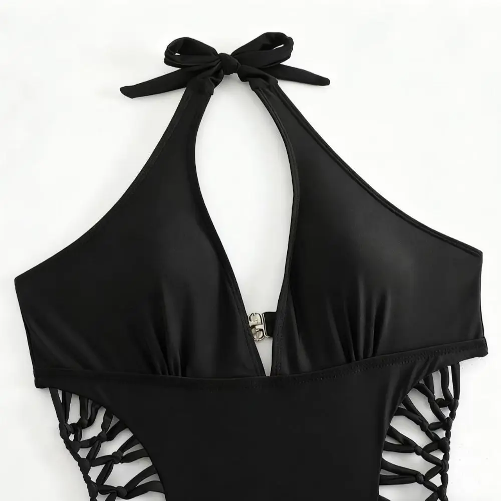 Black Color Swimsuit Braided Halter Neck Backless Design Monokini Swimsuit S-shaped Figure Hollow Out Bathing Swimming Suit
Black Color Swimsuit Braided Halter Neck Backless Design Monokini Swimsuit S-shaped Figure Hollow Out Bathing Swimming Suit