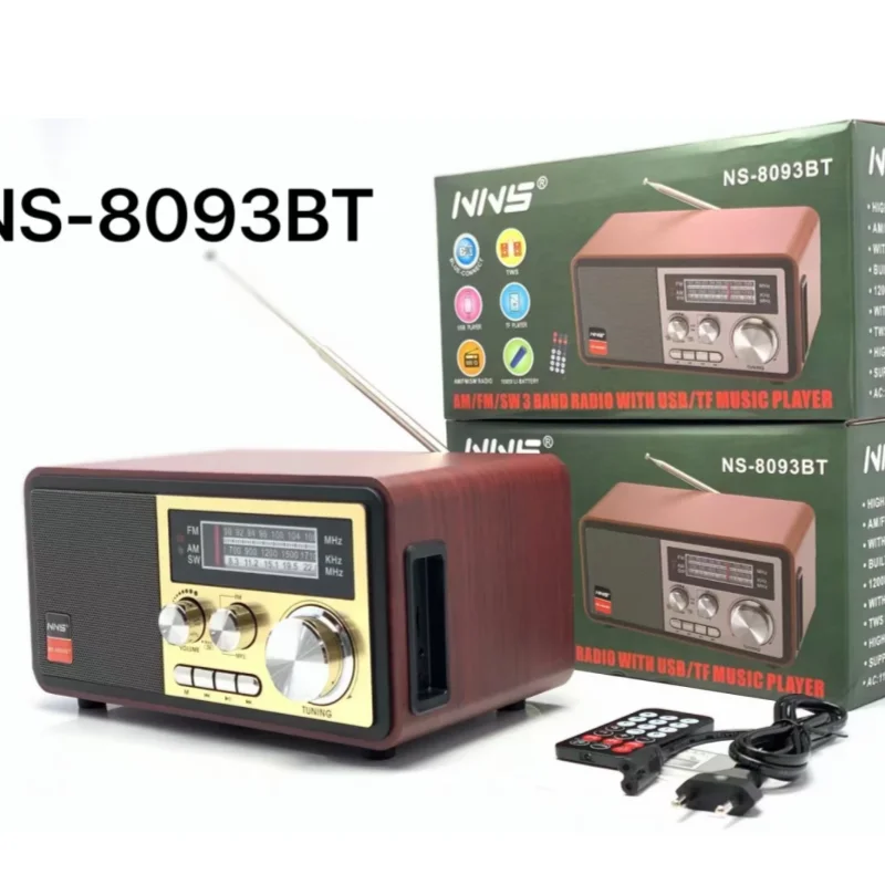 Wooden Retro Radio AM/FM/SW 3 Band Portable Radios Multifunctional Bluetooth AUX TF Card USB Drive Speakers with Remote Control
Wooden Retro Radio AM/FM/SW 3 Band Portable Radios Multifunctional Bluetooth AUX TF Card USB Drive Speakers with Remote Control