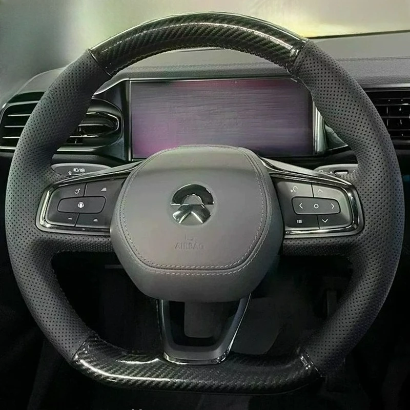 Hand-stitched renovation ultra-thin black leather car steering wheel cover For NIO ES6 2019-2022 ES8 2018-2022 EC6 2020-2022
Hand-stitched renovation ultra-thin black leather car steering wheel cover For NIO ES6 2019-2022 ES8 2018-2022 EC6 2020-2022