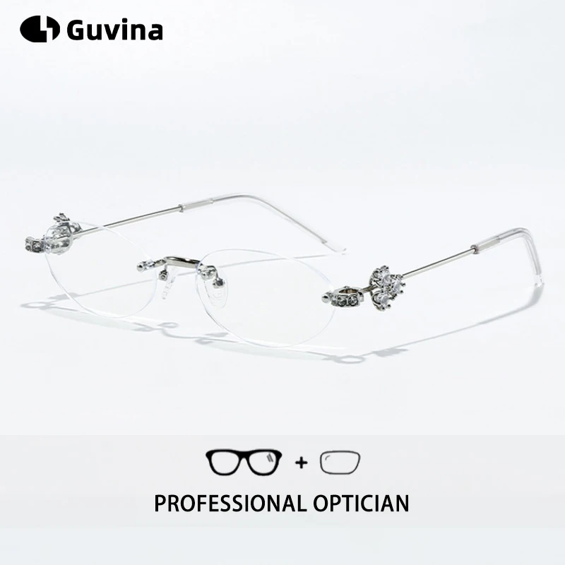 Элитные безободковые очки для женщин: овальные оправы, оптика, линзы по рецепту, прогрессивные линзы для близорукости, с бриллиантовой инкрустацией
Элитные безободковые очки для женщин: овальные оправы, оптика, линзы по рецепту, прогрессивные линзы для близорукости, с бриллиантовой инкрустацией